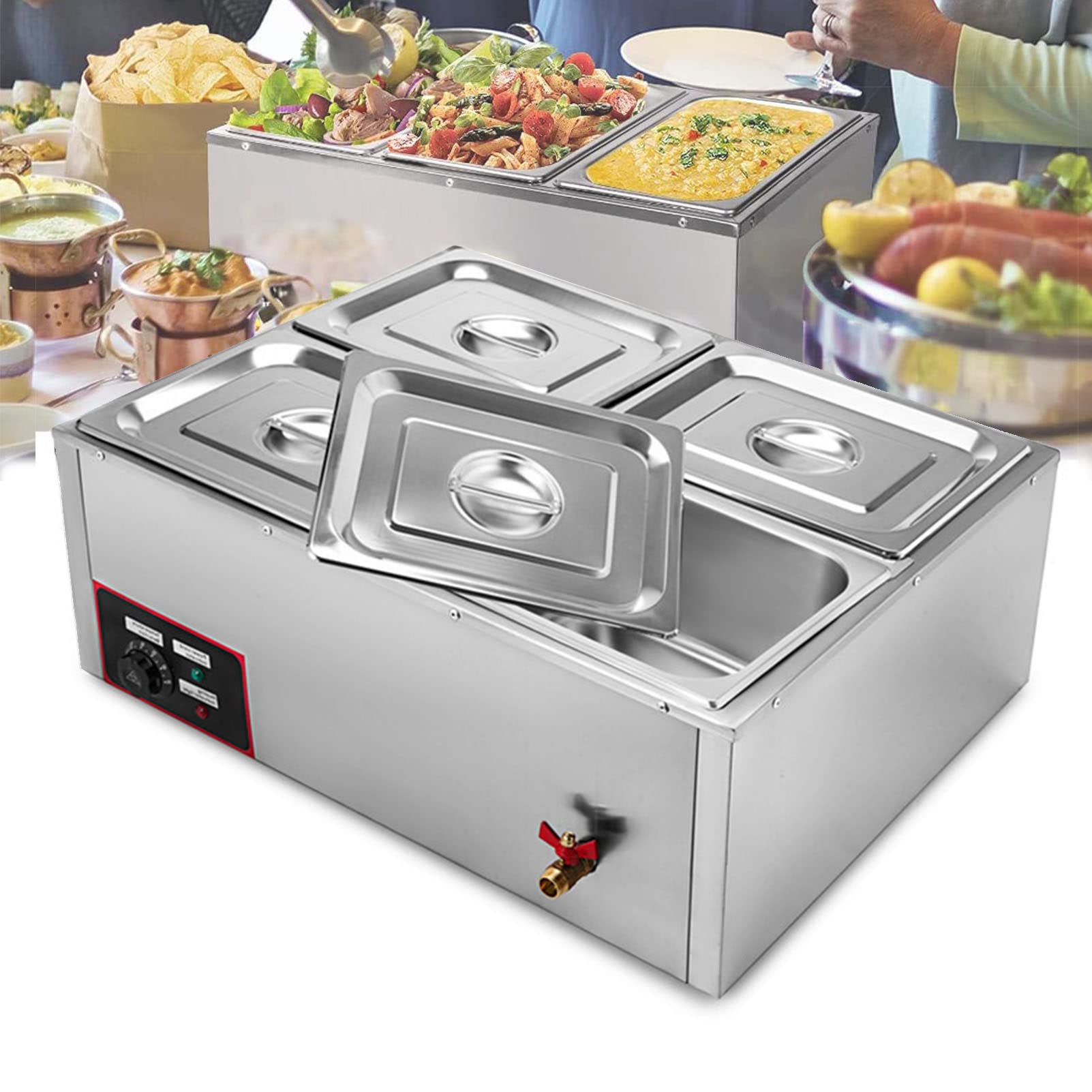 Amazon.co.jp: 業務用フードウォーマーステンレススチール製ビュッフェ